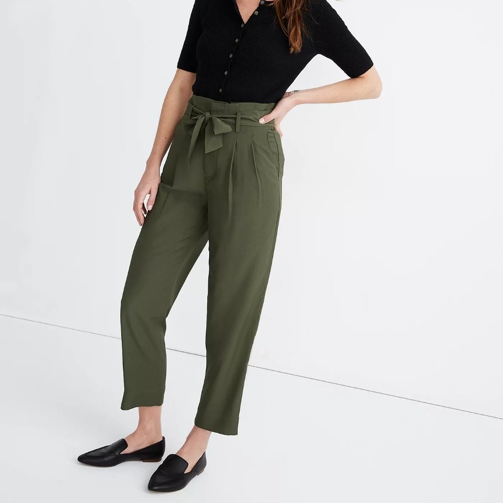 BRAND NEW, TAGS ON: Madewell Drapey Paperbag Pants